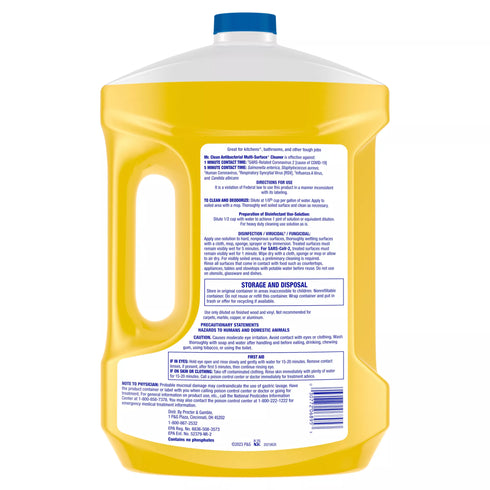 Mr. Clean All Purpose Mopping & Antibacterial Cleaner - Lemon Scent, 101 oz.